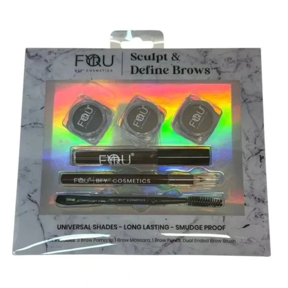 BFY Cosmetics Sculpt Define Brows Kit Universal Shades Long Lasting Smudge-Proof